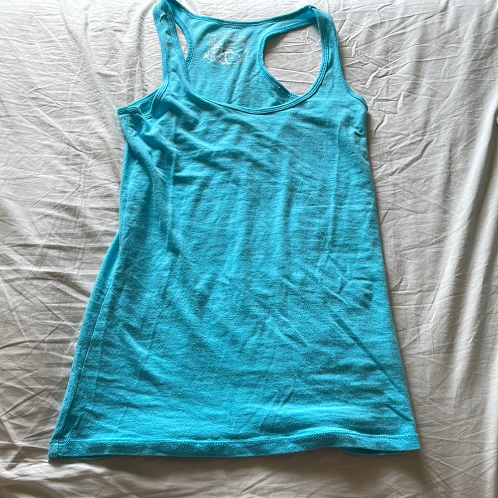 Blue Racerback Tank Top - Picture 3 of 4